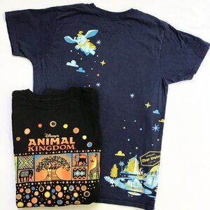 Disney Parks T Shirts Animal & Magic Kingdom Adult Medium Men Women Blue Black